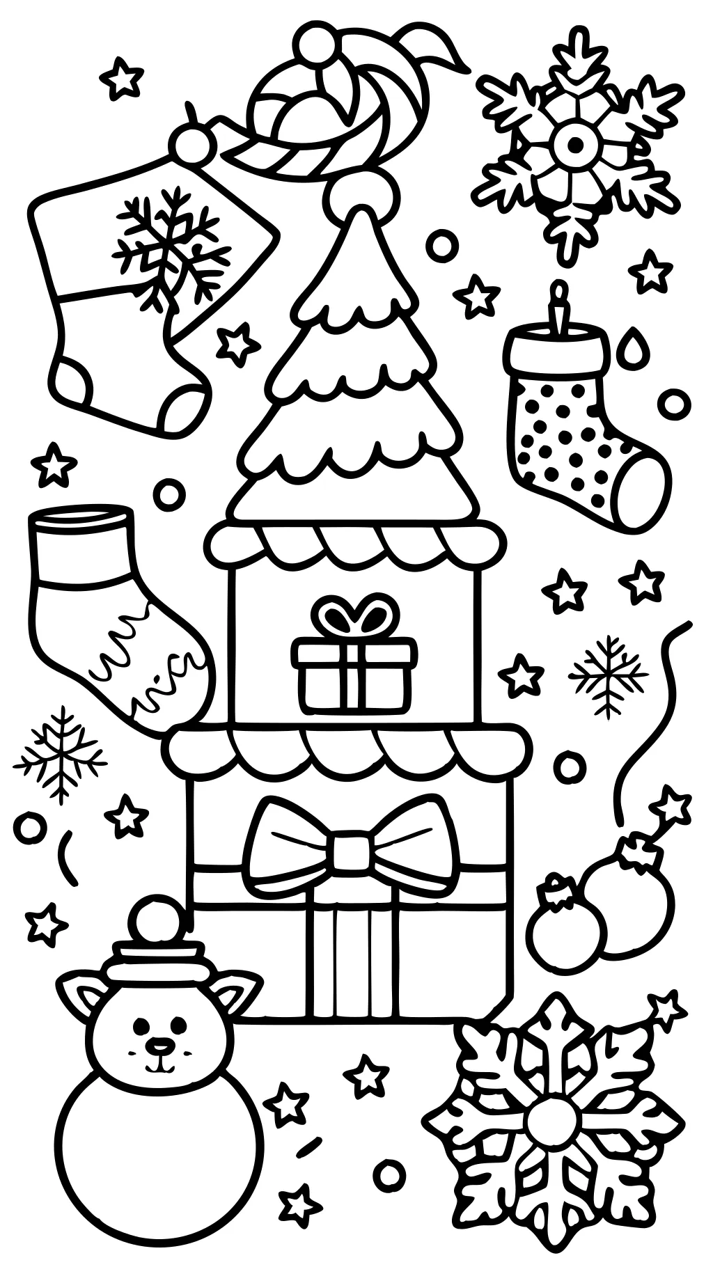 coloring pages chirstmas